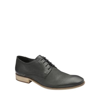 Black 'Muddy' mens lace up classic derby shoes
